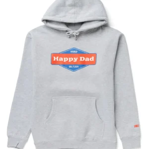 Happy Dad Front Logo Hoodie [Grey]